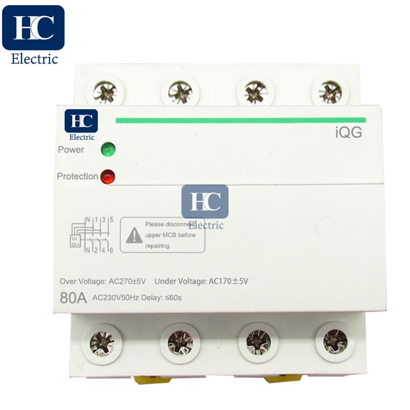 230V auto recovery over and under voltage protection device with automatic  protective relay preventing disconnection of