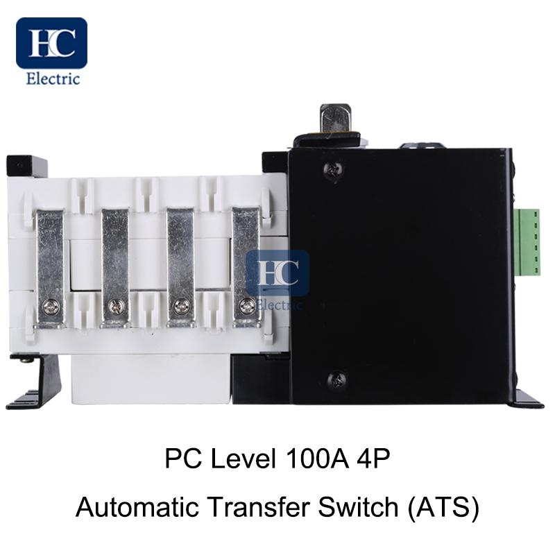 Dual Power Automatischer Transferschalter AC 400V 4P 100A