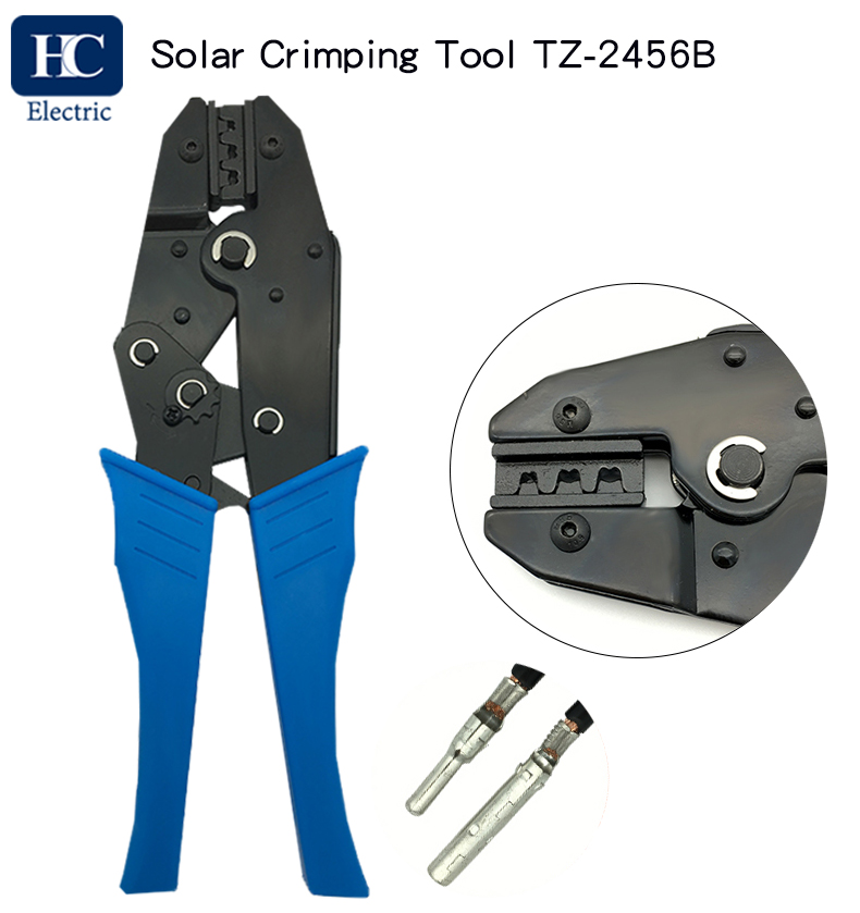 TZ-2546B MC3/MC4 Solar Connector Crimping Tool for 2.5/4/6mm2 (AWG14/12/10) Solar Panel PV Cables