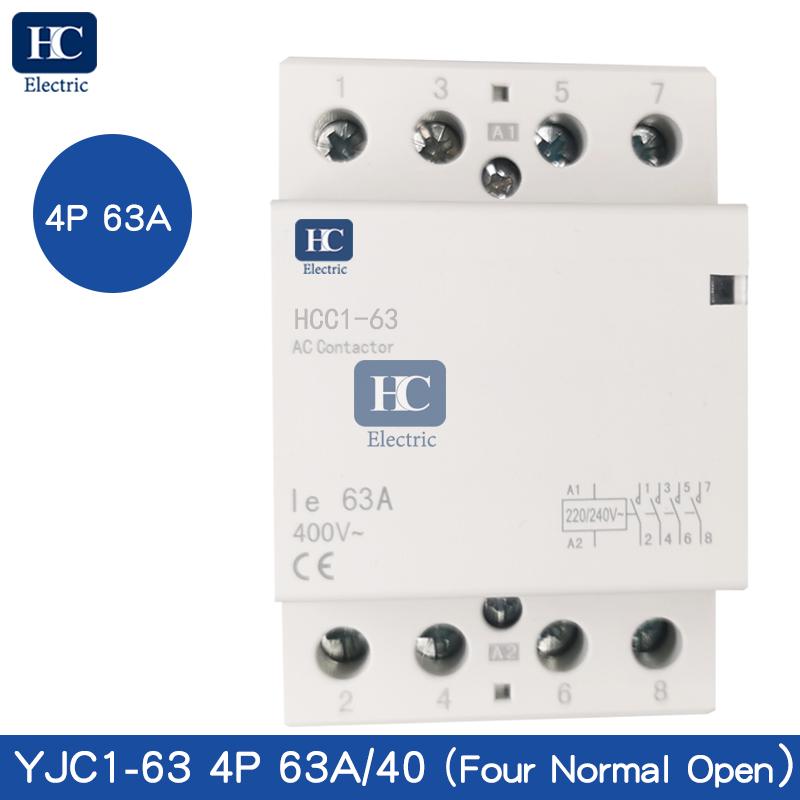 GEYA Manual Control Household Contactor 4P 16A 4NO 220V AC Modular Contactor 