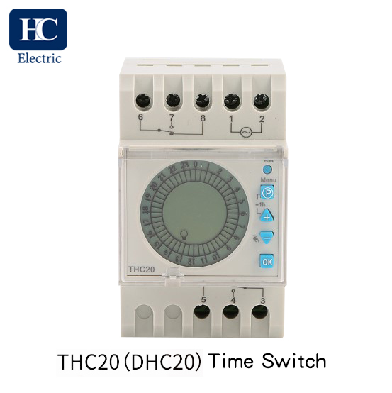 European Digital time switch THC20-2C 2 Channel 16A,20A,25A,30A