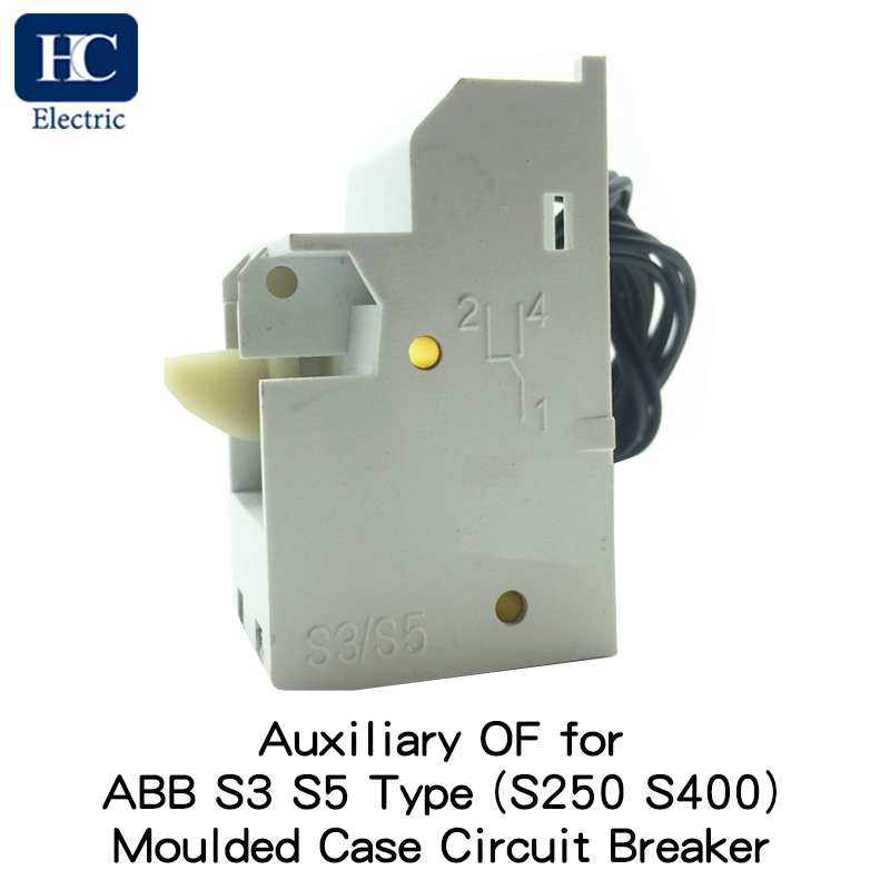 Standard auxiliary contact, circuit breaker status OF-SD-SDE-SDV, 1 single contact Applicable for ABB S3 S5 Moulded Case Circuit Breaker (MCCB), Rated current S250 S400